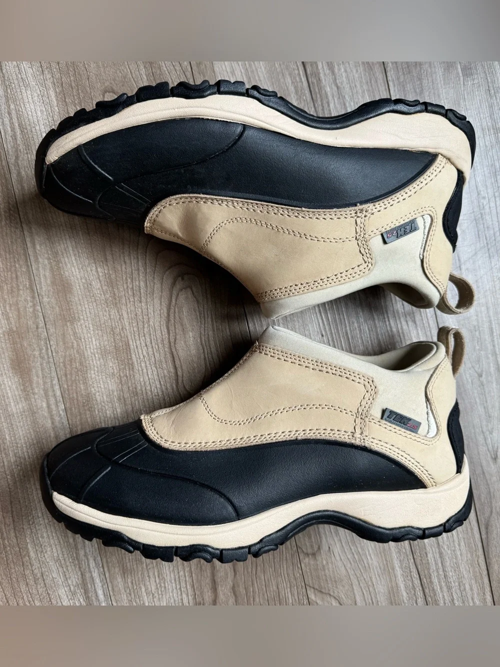 L.L.Bean Tek 2.5 Waterproof Slip On Duck Boots Women’s 9.5 Tan Black Winter Shoe